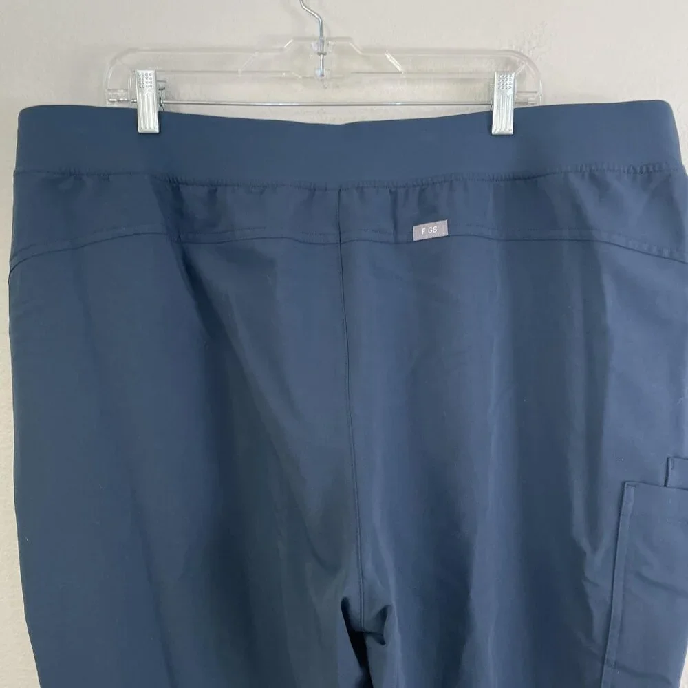 FIGS Kade Scrub Pants‎ Mens Big 4X Blue Technical Collection Cargo Relaxed Fit